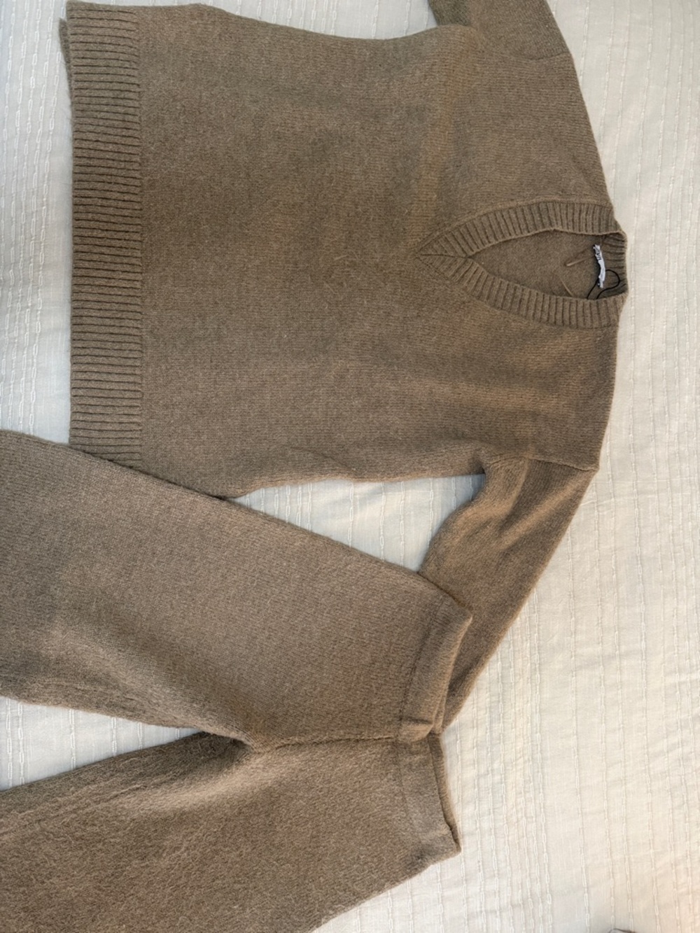 Zara Knit Sweater Set in Taupe